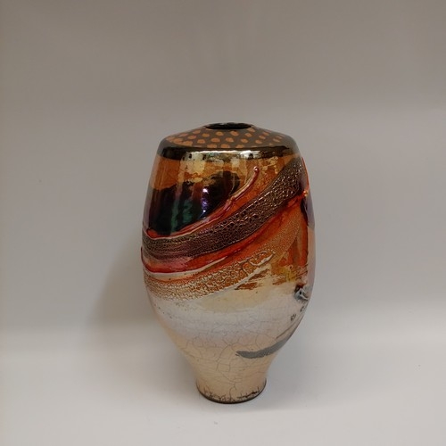 #220431A Raku Glitter Glaze 9x5.5 $42 at Hunter Wolff Gallery